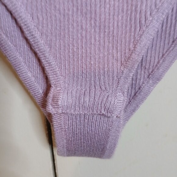 NWT Creation Concept Women's Large Purple Ribbed Body Suit - Picture 4 of 9